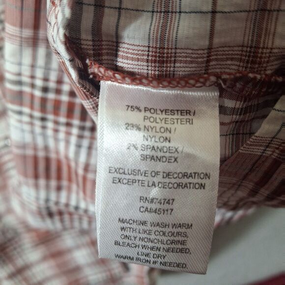 Ascend  Shirt XL Mens  - 2 Lot Bundle - Red Gray  White Tech Plaid Check - Picture 12 of 15